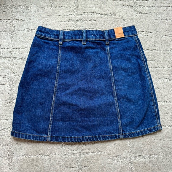 ✨ Zara Authentic Denim Button Down High Rise Blue Jean Skirt - Picture 6 of 10